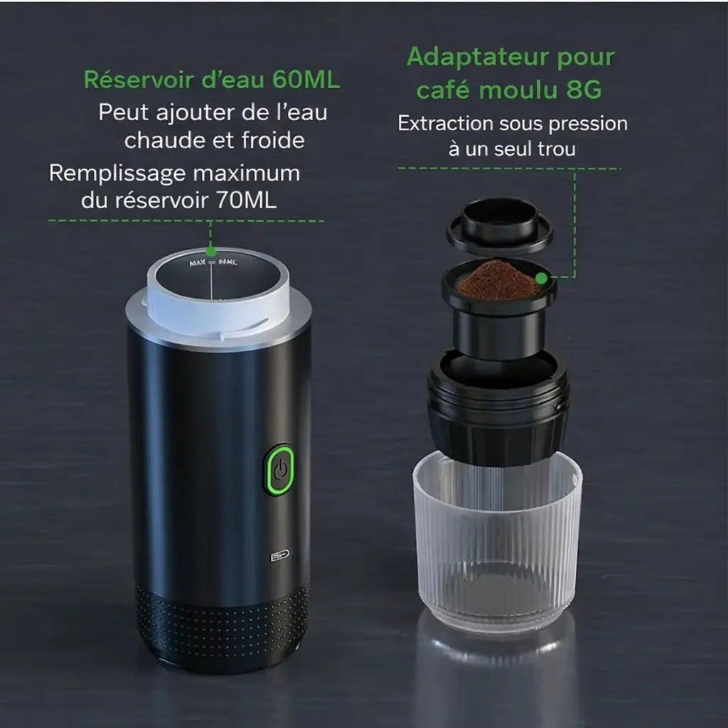 Cafetière Portable Expresso | Voiture Camping Voyage | WAYOUT