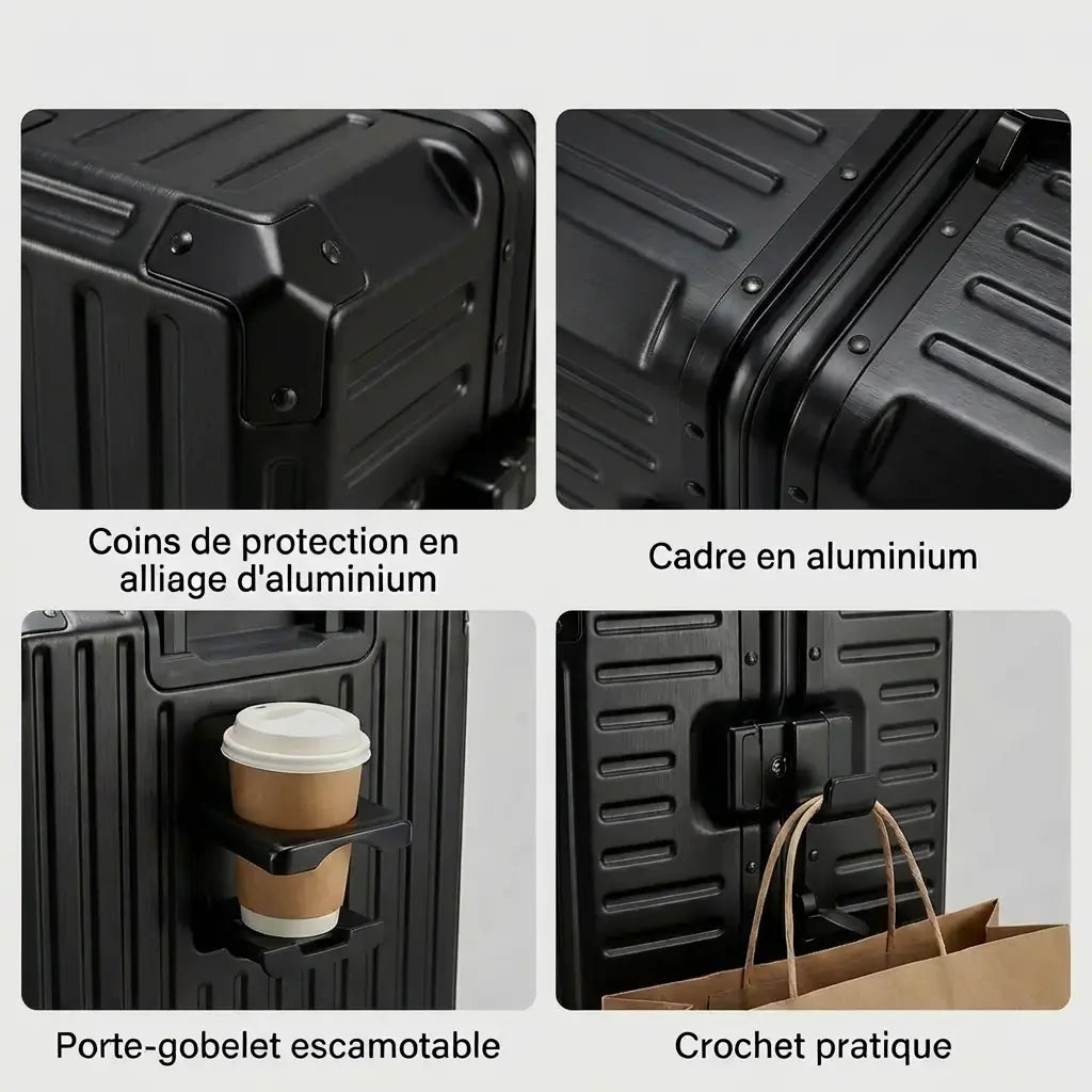 Valise Cabine Rigide Ultralight 55cm - Noir | WAYOUT